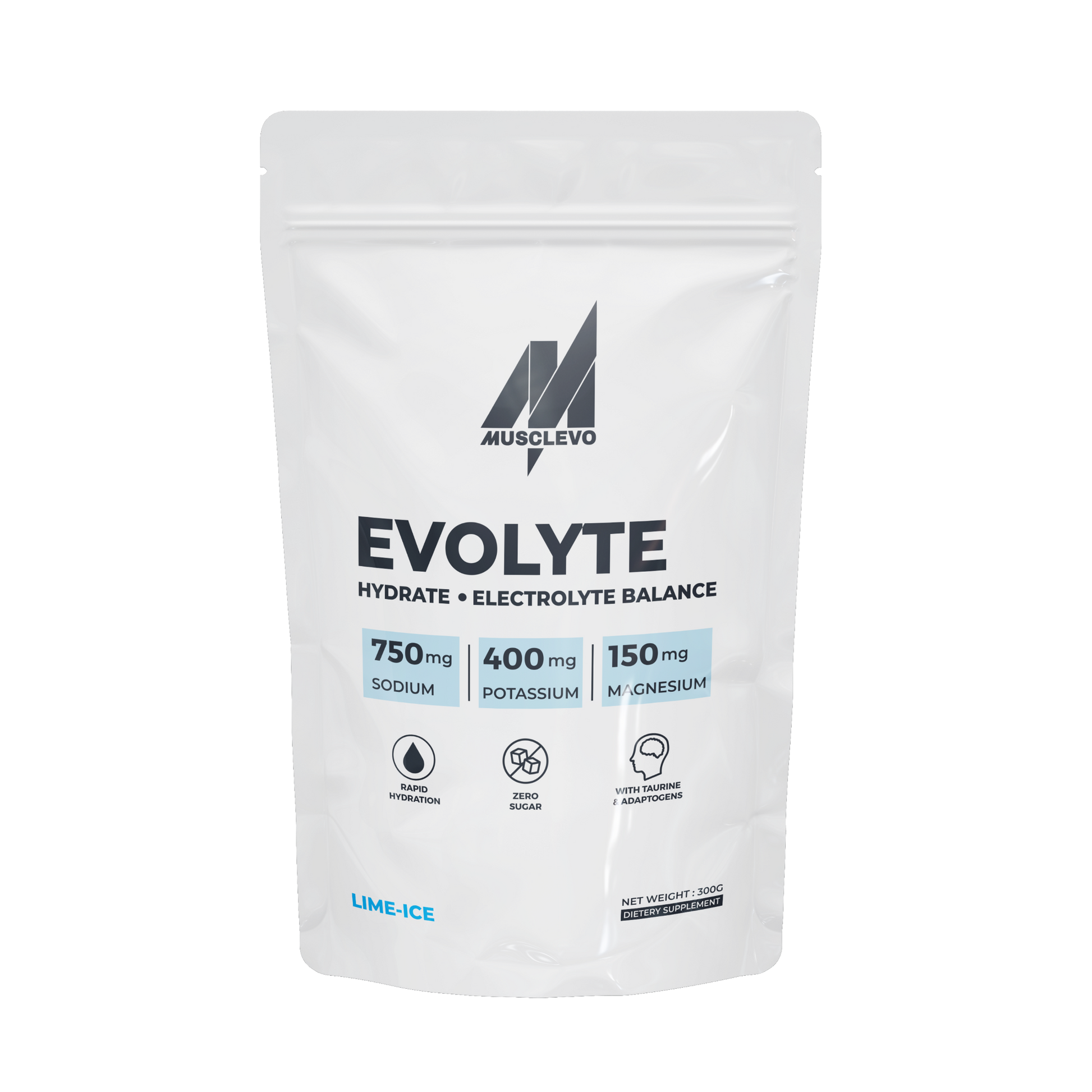 Evolyte supplement package by Musclevo on a white background