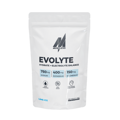 Evolyte supplement package by Musclevo on a white background