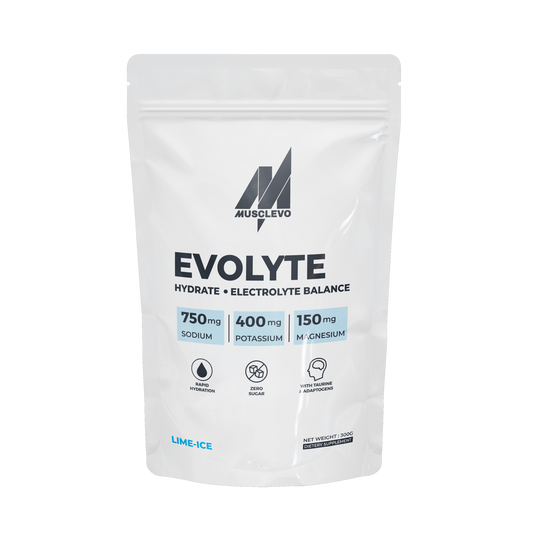 Evolyte supplement package by Musclevo on a white background